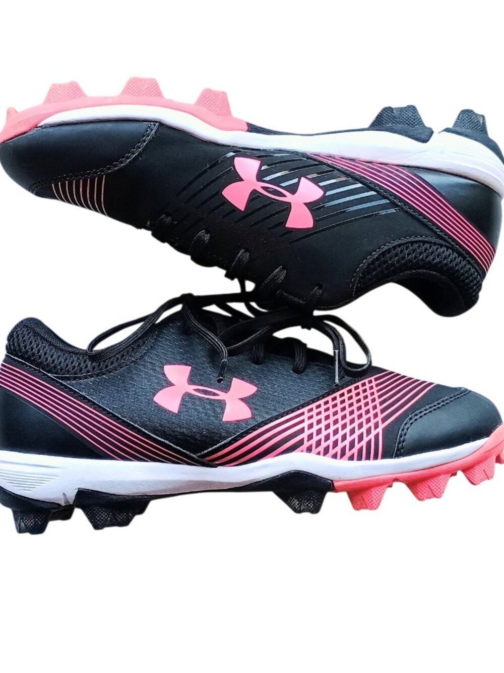 Women's Under Armour Glyde RM Softball Cleat Pink and Black Size 7  #1297334